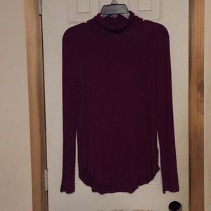 Turtle neck long sleeves shirt